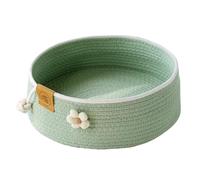 Uclac Cat Nest Bed Made from Hand Woven Cotton Rope with Cat Scratcher, All-Season Breathable Kitty Sleeping Bed Pet Supplies