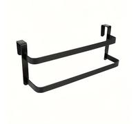 Uclac Wrought Iron Double-Layer Over-the-Door Towel Rack Space-Saving Storage Solution With Two Rods For Kitchen/Bathroom Towels