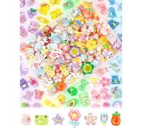 UCLEVER 100PCS Cute Slime Charms Bulk Set - Kawaii Flatback Resin Charms for Crafts, Mini Decoden Acrylic Embellishments for Phone Junk Cases, Scrapbooking & DIY Decoration