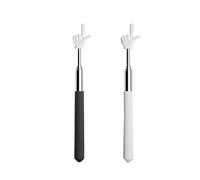 UCLEVER 2pcs Teacher Pointer Finger Stick, Retractable Telescopic Pointing Stick for Teachers' Teaching,Conference Training,Speeches,Lectures(Black, White) (Black, White)