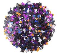 UCLEVER 3000pcs Halloween Confetti Glitter 100g / 3.5oz Sprinkles Bats Spider Pumpkin Table Scatter for Halloween Table Decorations