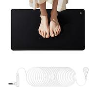 UCMDA Grounding Mat, Earthing UK, for Bed, Better Sleep, Pain & Stress Relief (30 x 100CM), Black, Indoor, Rubber Non-Slip Sole