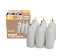 UCO 9-Hour Survival, Long-Burning Emergency Candles for Candle Lantern, White, 9 Pack