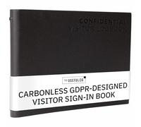 UCO GDPR Confidential Visitors Signing in Register, 25.5 x 18.7 cm, Refillable Carbonless Sign in and Out Log w/Duplicate Sheet, Reusable Attendance for Workplaces, Receptions, 50-Sheets, 500 Entries