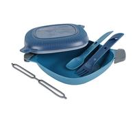 UCO ECO 5-Piece Camping Mess Kit with Bowl, Plate, Switch Spork Utensil Set - Ocean Blue