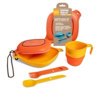 UCO Unisex's Mess Kit with Bowl, Plate, Camp Cup, and Switch Spork Utensil Set 6-Piece, Retro Sunrise