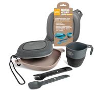 UCO Unisex's Mess Kit with Bowl, Plate, Camp Cup, and Switch Spork Utensil Set 6-Piece, Venture
