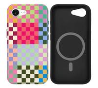 uCOLOR Compatible with iPhone 16E Case [8 ft Drop Tested] Compatible with MagSafe - Protective Luxury Designer Mag Series 6.1" for Man Woman (Checkered, iPhone 16e)