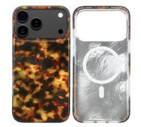 uCOLOR Compatible with iPhone 17 Pro Max Case [8 ft Drop Tested] Compatible with MagSafe - Laser Holographic Protective Sparkle Glossy Designer Cover (Amber Tortoise Shell, iPhone 17 Pro Max)