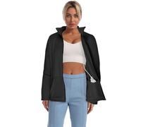 UCOVERIT Mastectomy Shirts with Drain Pockets for Women Post Mastectomy Recovery Must Haves After Breast Surgery Zip Fleece Clothing, Black, Large