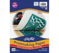 UCreate Printmaking Paper, White, 9" x 12", 100 Sheets