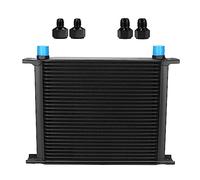 Ucreative 30 Row 10AN AN10 Aluminium Engine Transmission Oil Cooler Kit Stacked Plate With 6AN 8AN Adapter Universal Engine Transmission British Radiator Black