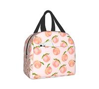 Ucsaxue Pink Peach Cute Lunch Bag Travel Box Work Bento Cooler Reusable Tote Picnic Boxes Insulated Container Shopping Bags For Adult Women Men Boys Girls