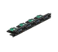 UCTRONICS 19” 1U Rack Mount for Raspberry Pi with SSD Mounting Brackets, Thumbscrews Front Removable Bracket Supports Up to 4 Raspberry Pi 5, 3B/3B+, 4B and 4 SSDs, Option SD Card Adapter