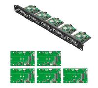 UCTRONICS 1U Rack Mount for Raspberry Pi 5, 19" Server Rack with 5 PCIe to M.2 NVME SSD Adapters, Support Up to 5 Pi 5