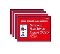 Ucuse 2025 Mahjong Card Guide Rules Official Revision - Large Size - 4Pcs - Easy to Read