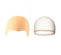 Ucuse Bald Cap for Adults - Halloween Nude Latex Bald Cap with Head Wig Caps for Halloween Cosplay Party Decorations Supplies Music Icon Famous Celebrity Fancy Dress Costume Accessory Set