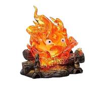 Ucuse Calcifer Night Light: Flickering Flame, Castle Atmosphere, Cute Desktop Decoration, Orange PVC, 12cm/4.72in, Anime Gift