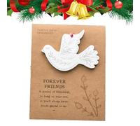 Ucuse Friendship Christmas Ornament Friendship Turtle Dove Ornament With Message Envelope Friendship Dove Ornament For Best Friend Christmas White Dove Decoration A Symbol Of Forever Friends
