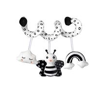 Ucuse Spiral Baby Car Seat & Stroller Activity Toy - Stroller & Car Seat Toys Baby Sensory Soft Hanging Toys for Ages 0 Months and Up - Hanging Toy (High Contrast)