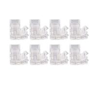 UCXOASNXZ 8pcs COB Connector for 8mm COB LED Strip Light, 2Pin L Shaped Transparent LED Strip Light Connectors, Solderless Expansion Kit for Seamless COB Strip Connection