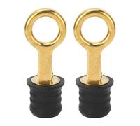 UCXOASNXZ Boat Screw Type Compression Drain Plug, Marine Brass and Rubber Drain Plug, Oxidation Resistant Compression Handle Plug for Yachts and Small Boats with Excellent Sealing (1-1/4 inch)