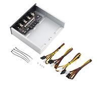 UCXOASNXZ HDD Power Control Switch, SATA Hard Drive Selector with 4 Self - Locking Switches, 6 Power Outputs and LED Indicators for Desktop PC Multi - System Setup