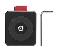 UCXOASNXZ Quick Release Plate for Camera Tripod Mount, V - Mount Battery Adapter with 1/4in Screw, Aluminum Alloy Quick Release Camera Plate with Rubber Pad and Safety Lock for