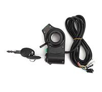 UCXOASNXZ Red Screen Thumb Lock Throttle Grip for Electric Scooters, Digital Voltage Display Throttle with Real - Time Battery Monitoring, Compatible with 12V-84V E - Scooters, Black