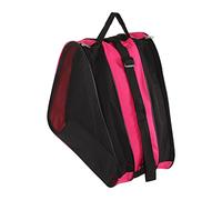 UCXOASNXZ Thickened 3 - Layer Triangle Skates Bag, Roller Skates Bag with Adjustable Strap, Mesh Ventilation Pockets, Oxford Cloth Material for Inline, Ice, Hockey & Outdoor (Pink)
