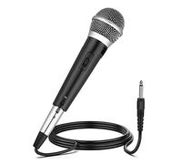 UCXOASNXZ YS - 226 Unidirectional Wired Microphone, Dynamic Moving Coil Handheld Mic for DVD KTV Amplifier Mixer and Public Address Systems, Cable with 6.35mm Plug, Plastic and Metal