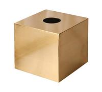 UCYG Modern Square Stainless Steel Tissue Box Cover, Gold (12*12*11.5cm)