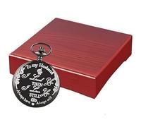 Udaney Gifts to My Husband for Wedding Husband Wedding Engraved Pocket Watch with Box for Men, C. Black and Red Wooden Box
