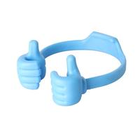 Udaroye Thumbs Up Lazy Phone Holder, Adjustable Flexible Plastic Tablet Stand, Portable Multi-Angle Desktop OK Stands Compatible with Any Mobile Phone, for Adults Men Teenage Kids (Blue)
