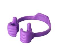 Udaroye Thumbs Up Lazy Phone Holder, Adjustable Flexible Plastic Tablet Stand, Portable Multi-Angle Desktop OK Stands Compatible with Any Mobile Phone, for Adults Men Teenage Kids (Purple, 1 Pc)