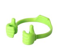 Udaroye Thumbs Up Lazy Phone Holder, Adjustable Flexible Plastic Tablet Stand, Portable Multi-Angle Desktop OK Stands Compatible with Any Mobile Phone, for Adults Men Teenage Kids (Green)