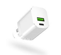 UDATON 33W USB C Fast Charging Block, Dual Port, Foldable, Compatible with iPhone 15/14/13 Pro Max, iPad, Samsung Galaxy S21, Note 9, LG G7, V30+