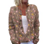 Udbeksid Cardigans for Women UK Long Sleeve Knitted Jacket Lightweight Loose Fit Casual Button Down Sweater Plus Size Knitwear Cardigan Ladies Longline Open Front Summer Chunky Knit Outerwear Crochet
