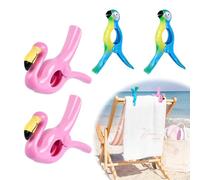 Udbrud 4pcs Beach Towel Clips, Beach towel clips for sun loungers Slipper Towel Pegs, Laundry Clip Towel Pegs for Laundry,Beach, Pool,Duvets,Bath Towels,laundry pegs (Pink)