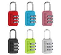 Udbrud 6Pcs Combination Padlocks, Luggage Locks 3 Digit Small Padlock with Code Weatherproof Suitcase Locks for Backpack Cabinet Storage Case Toolbox Gym