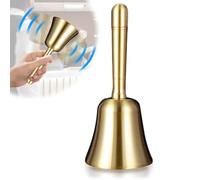 Udbrud 9.8 cm Super Loud Solid Brass Hand Call Bell Handbells Multifunctional Service Dinner Handbells for School Churchl Hotel Christmas Wedding Service(4.3cm Diameter)