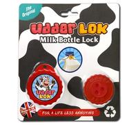 UdderLok - The Original Milk Bottle Lock - Red Circles - Stop People Pinching Your Milk!