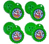UdderLok - The Original Patented Milk Bottle Lock - Milk Sharers Tea Round Pack - Green Squares - Pack of 4