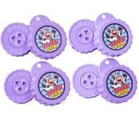 UdderLok - The Original Patented Milk Bottle Lock - Milk Sharers Tea Round Pack - Lilac Crosses - Pack of 4