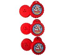 UdderLok - The Original Patented Milk Bottle Lock - Milk Sharers Tea Round Pack - Red Circles - Pack of 3