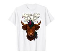 Udderly Anarchic Moo-sic Punk Rock Cow T-Shirt