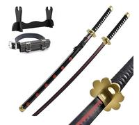 Udekit Japanese Anime Ninja Wooden Sword Kitetsu,Shusui,Wado Ichimonji,Tanjiro Katana-104cm,with Katana Belt and Katana Holder,for Cosplay Props Toys