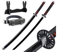Udekit Japanese Anime Ninja Wooden Sword Kitetsu,Shusui,Wado Ichimonji,Tanjiro Katana-104cm,with Katana Belt and Katana Holder,for Cosplay Props Toys