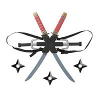 Udekit Ninja Backpack Katana warrior Weapon Set For Kids Halloween Dress Cosplay Up Party Accessory