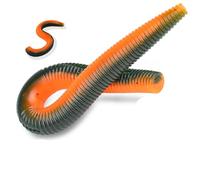 UDERUI 10PCS Realistic Earthworm Lures Soft Plastic Baits with Hooks for Trout Bass Fishing in Freshwater Rivers and Lakes (Color A 10PCS,13cm/8g)